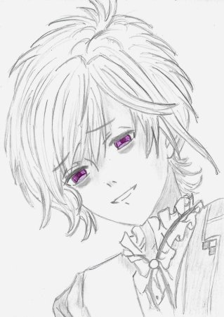 Канато Сакамаки черно белый