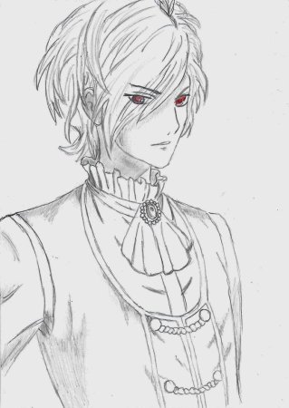 Субару Сакамаки карандашом