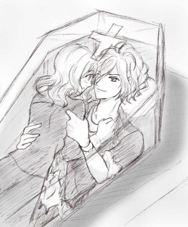 Субару Сакамаки черно белый