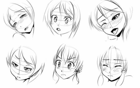 Аниме мимика лица