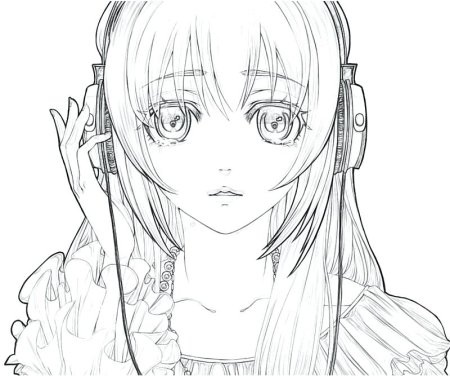 Аниме раскраски Вокалоиды Мику