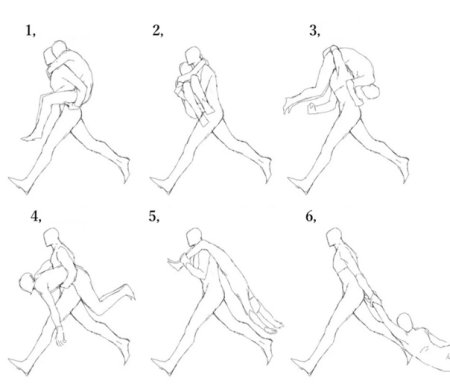 Позы для рисования бег