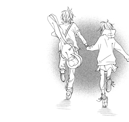 Манга девушка бежит