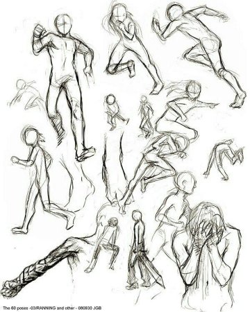 Позы карандашом