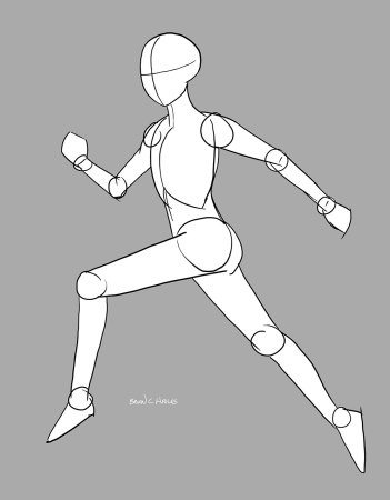 Аниме поза бега