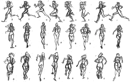 Человек бежит референс