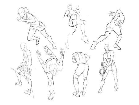 Динамические позы для рисования