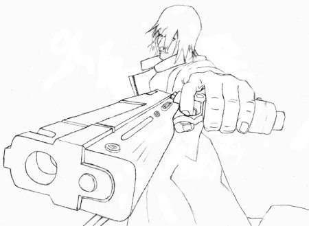 Данте Devil May Cry черно-белый арт