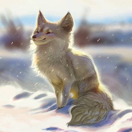 Снежная лисица арт