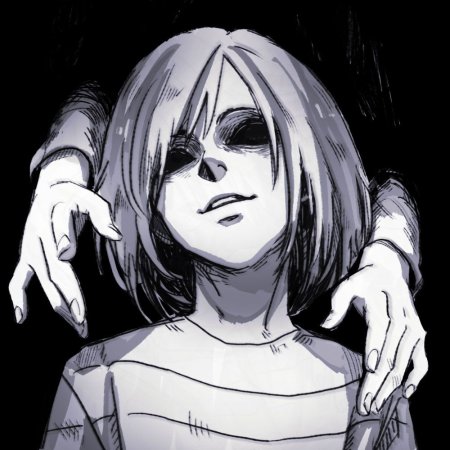 Аниме улыбка психа с боку