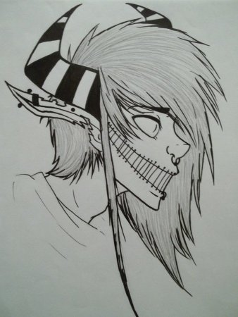 Демон Скай для срисовки