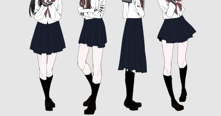 Японская Школьная форма аниме референс