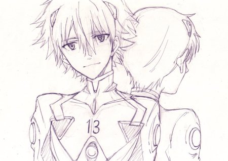 Евангелион для срисовки Каору