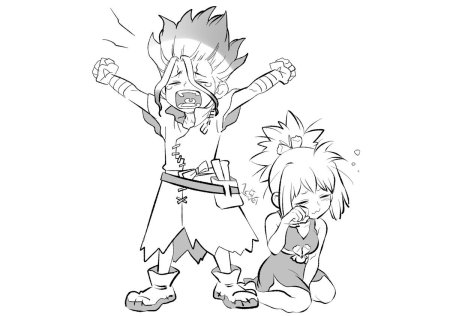 Доктор Стоун черно белый