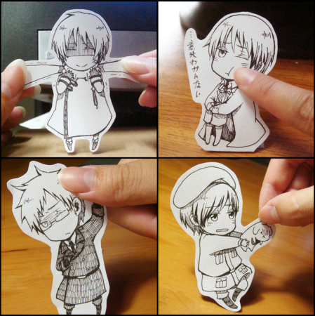 Аниме вырезанные из бумаги