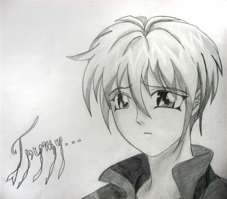 Рисунки из аниме сериалов карандашом