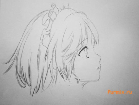 Аниме для срисовки боком