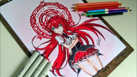 Риас Гремори арт карандашом