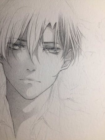 Аниме лицо карандашом