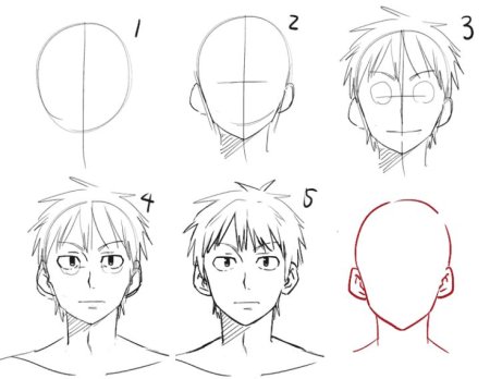 Голова аниме персонажа