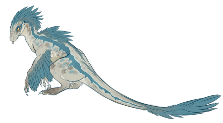 Велоцираптор Блю с перьями