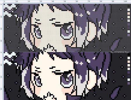 Дадзай Осаму Вышивание крестиком