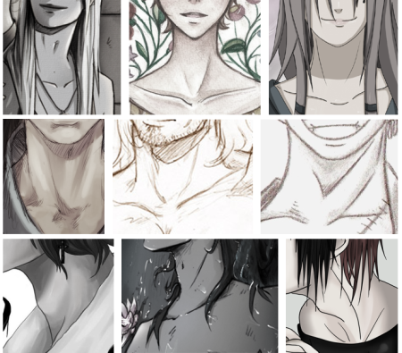 Аниме ключицы