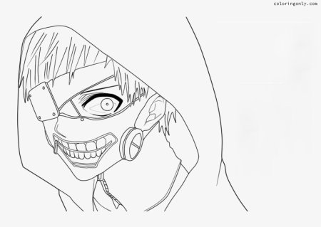 Канеки Токийский гуль разукрашка