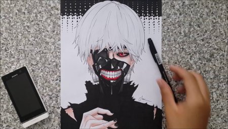 Канеки Кен фломастером