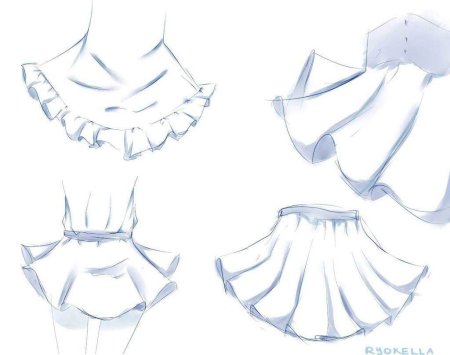 Юбка в складку аниме