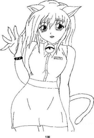 Раскраска человек кошка