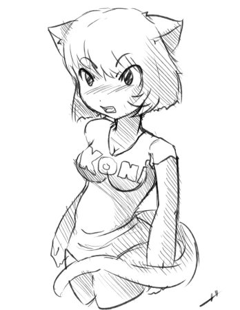 Раскраски аниме кошки люди