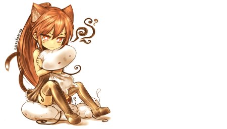 Девочка с кошкой рисунок