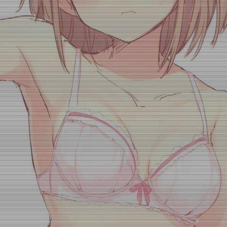 Аниме тян в лифчике