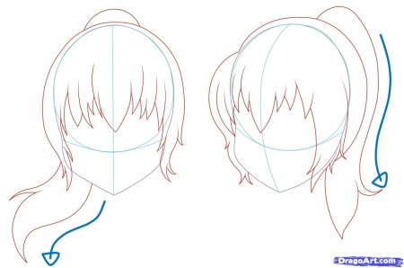 Как рисовать волосы аниме