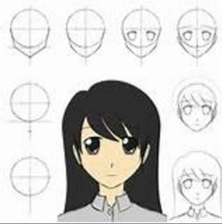 Рисунки по этапно аниме