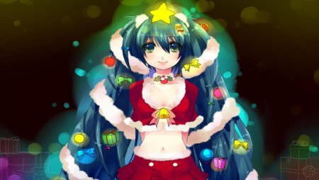 Хатсуне Мику в новогоднем костюме