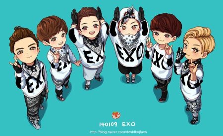 EXO корейская группа аниме