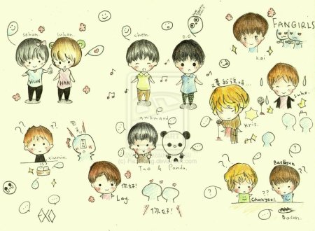 EXO аниме Сехун