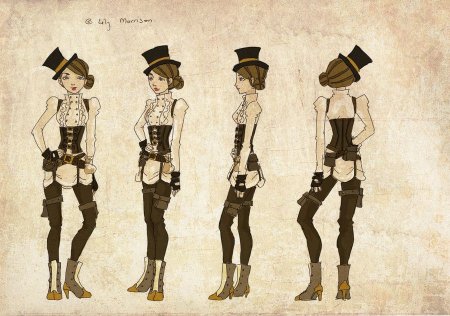 Steampunk одежда reference Design