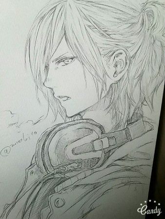 Аниме арт для срисовки парень