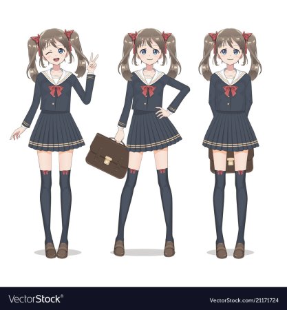 Школьная форма в мультяшном стиле