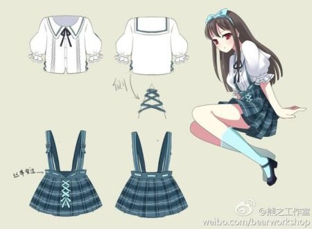 Аниме эскизы школьной формы