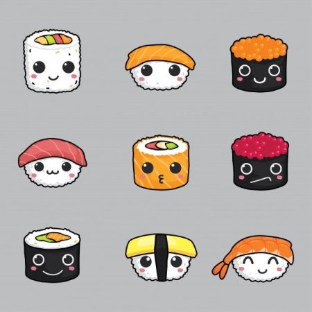 Лёгкие рисунки роллы