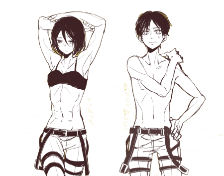 Аниме парни с прессом