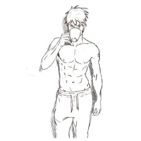 Набросок мужского тела