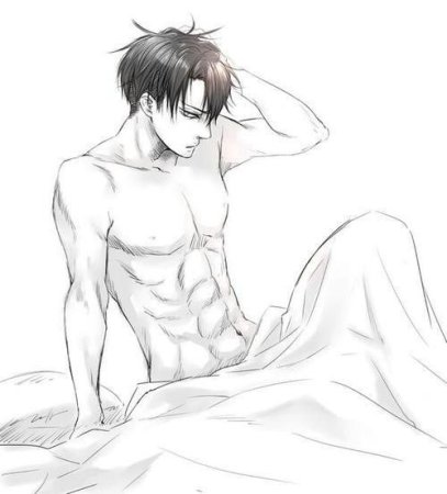 Аниме парни с прессом арты