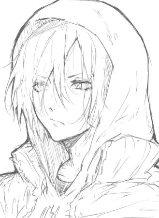 Аниме парень в толстовке