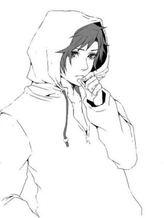 Девушка в капюшоне рисунок карандашом