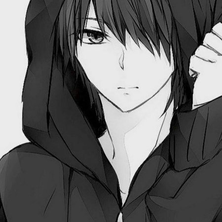 Парень в капюшоне карандашом